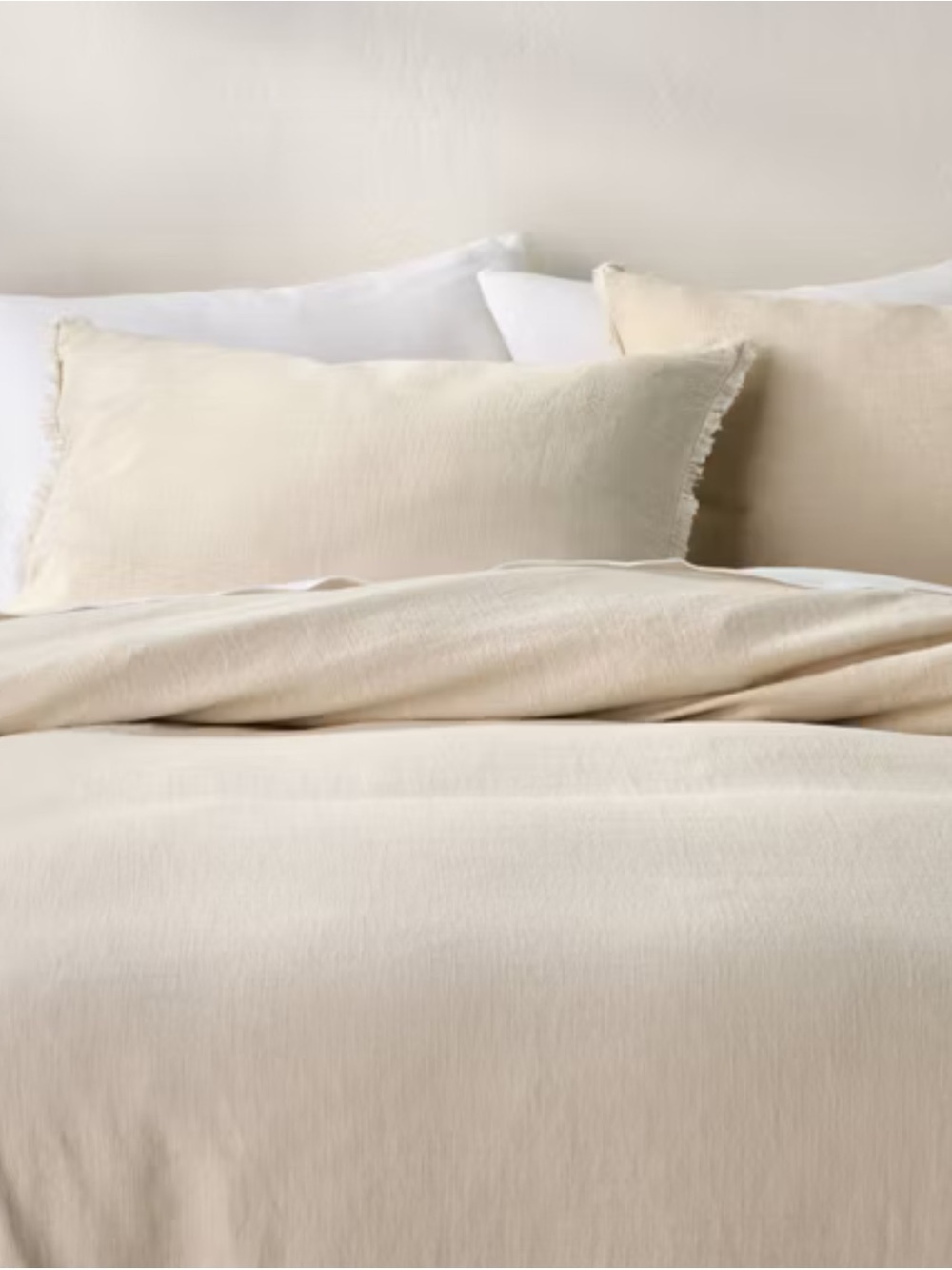 CASALUNA Heavyweight Linen Blend Duvet Cover & Pillow Sham Set, Full/Queen, NWT